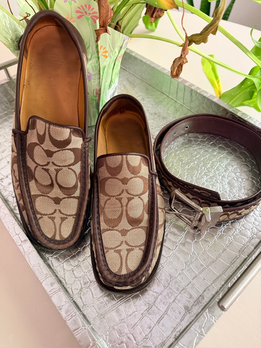 Coach Signature Dark Brown Loafers